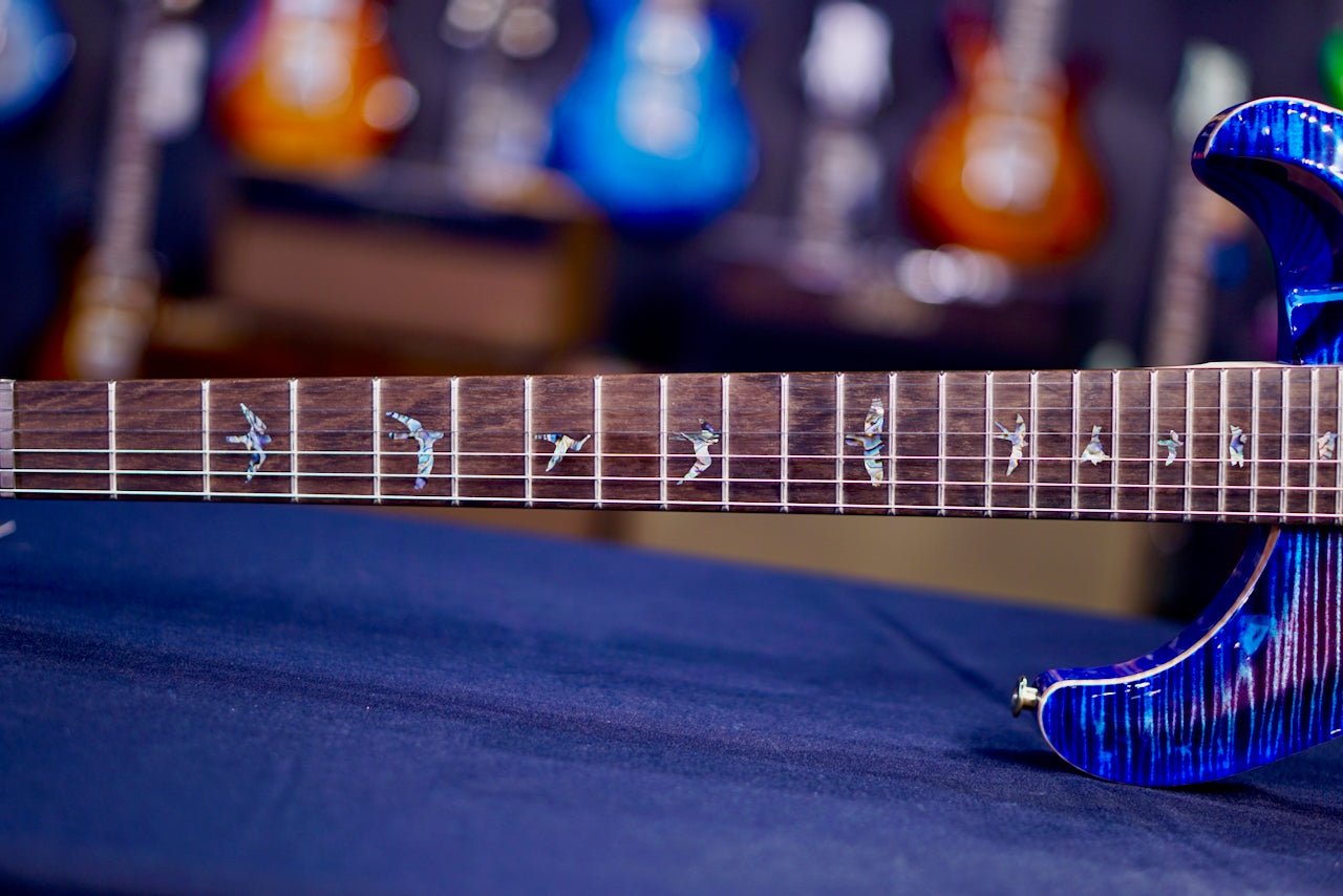 PRS Custom 24 Piezo wood library Artist Neck Violet Blue Burst 0411093