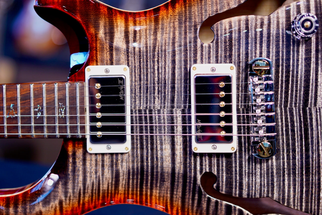 PRS Hollowbody II Piezo Wood Library Charcoal Cherry burst 0409878
