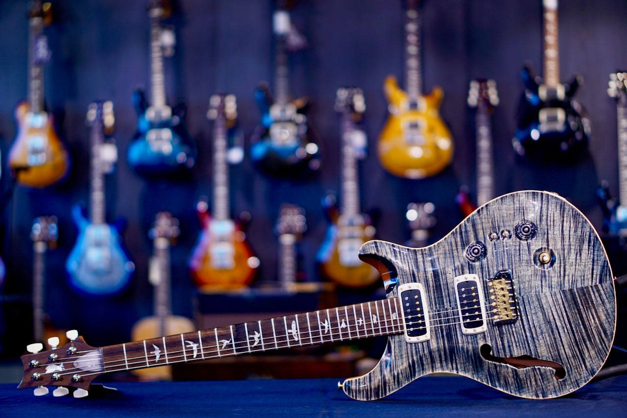 PRS 40th Anniversary Custom 24-08 Semi-Hollow Limited Edition Faded Whale Blue (Natural Back) 0410380