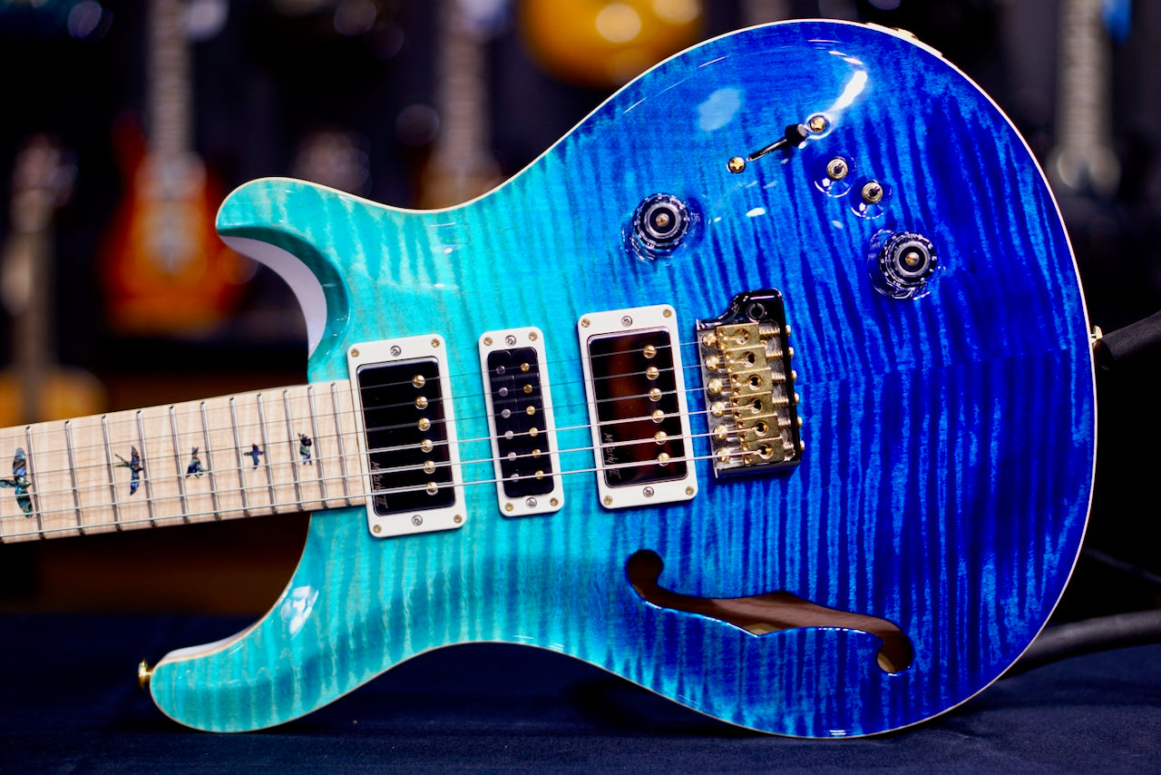 PRS Special 22 Semi Hollow Wood Library Blue Fade White Back 0408193