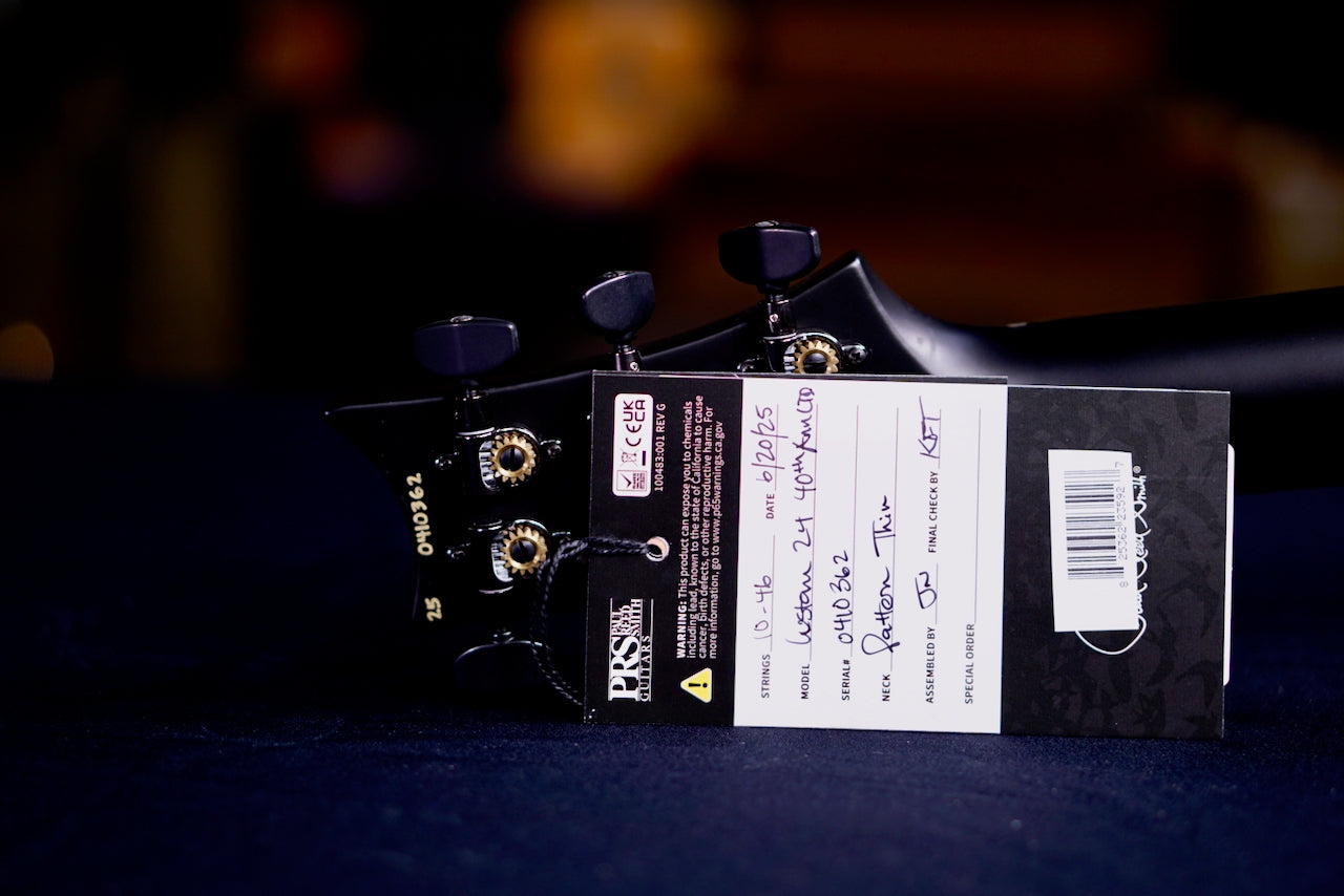 PRS 40th Anniversary Custom 24 Satin Limited Edition Charcoal Tri-Color Burst 0410362