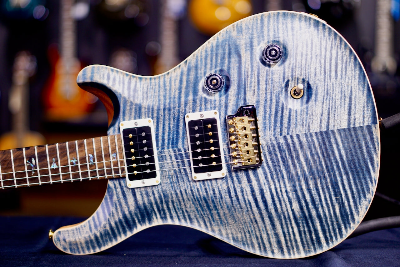 PRS Custom 24 Wood Library Faded Whale Blue Satin Rosewood Neck 0413087