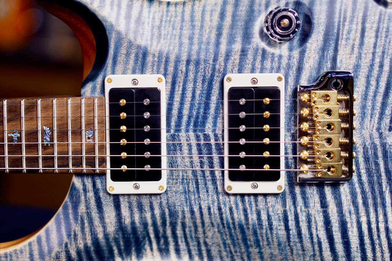 PRS Custom 24 Wood Library Faded Whale Blue Satin Rosewood Neck 0413087