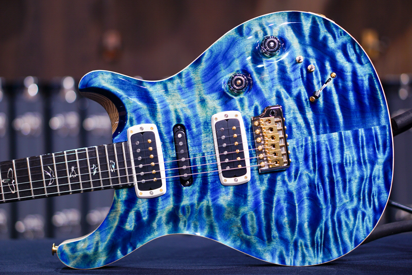 PRS Modern eagle V wood library River Blue 0387190