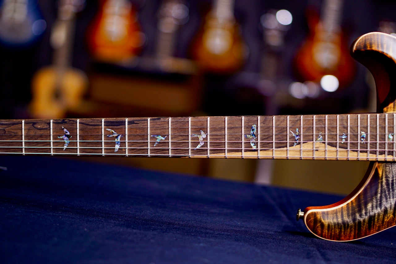 PRS Custom 24 Wood Library Burnt Maple Leaf Satin Rosewood Neck 0412052