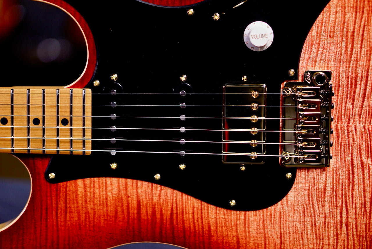 Suhr Standard Custom Faded Trans Wine Red Burst 85774