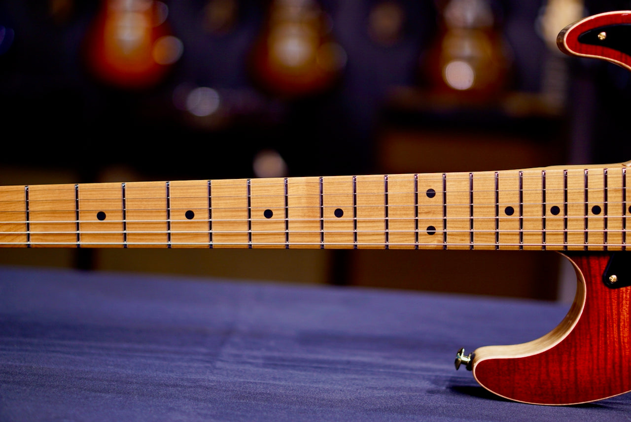 Suhr Standard Custom Faded Trans Wine Red Burst 85774