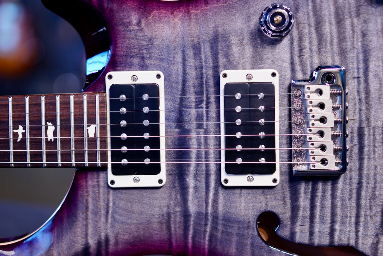 PRS CE 24 Semi Hollow Faded Gray Black Purple Burst 0409311