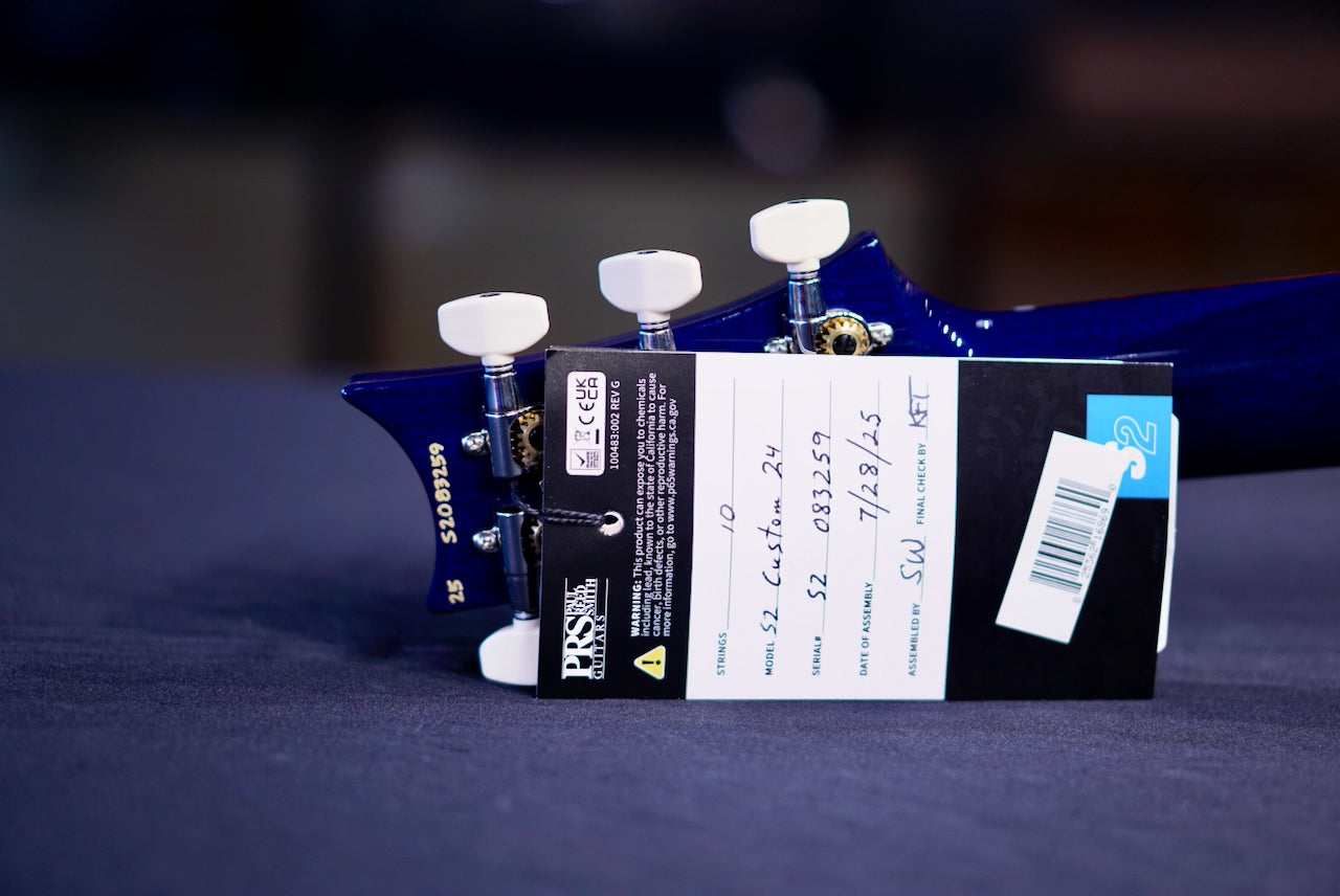 PRS S2 Custom 24 faded grey black blue burst S2083259