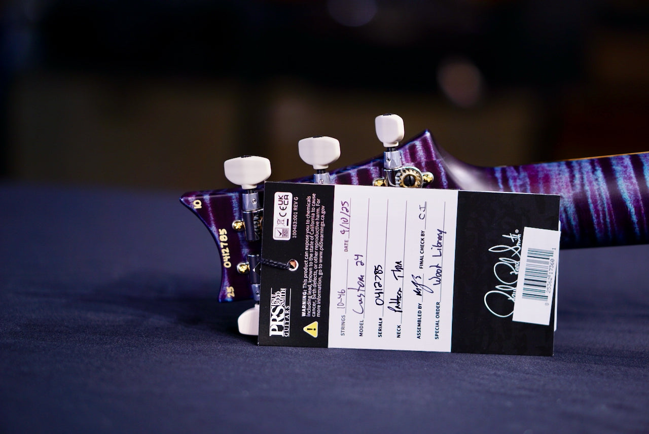 PRS Custom 24 Wood Library Stained Neck Satin Violet  0412785