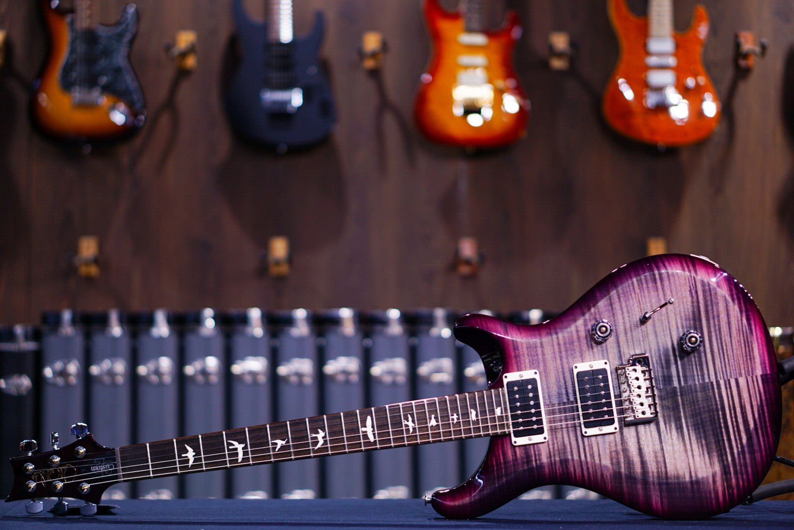 PRS S2 Custom 24 faded grey black purple burst S2074306