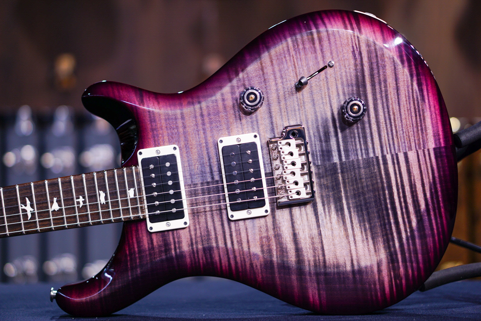 PRS S2 Custom 24 faded grey black purple burst S2074306