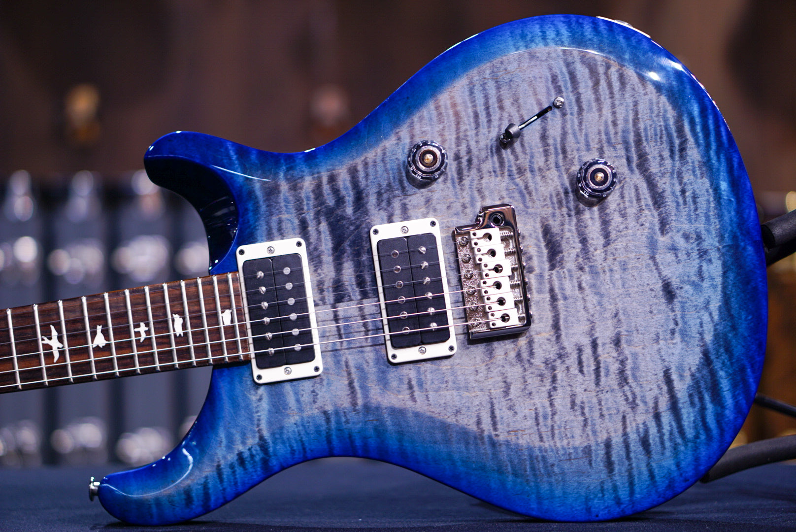 PRS S2 Custom 24 faded grey black blue burst S2074799