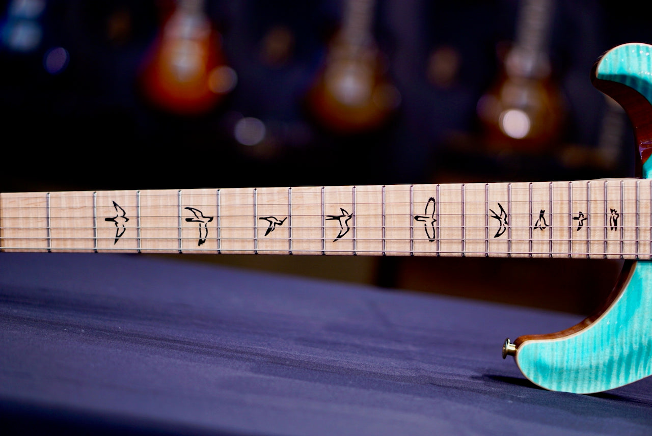 PRS Custom 24 Piezo Wood Library Artist Neck Blue Fade 0414021