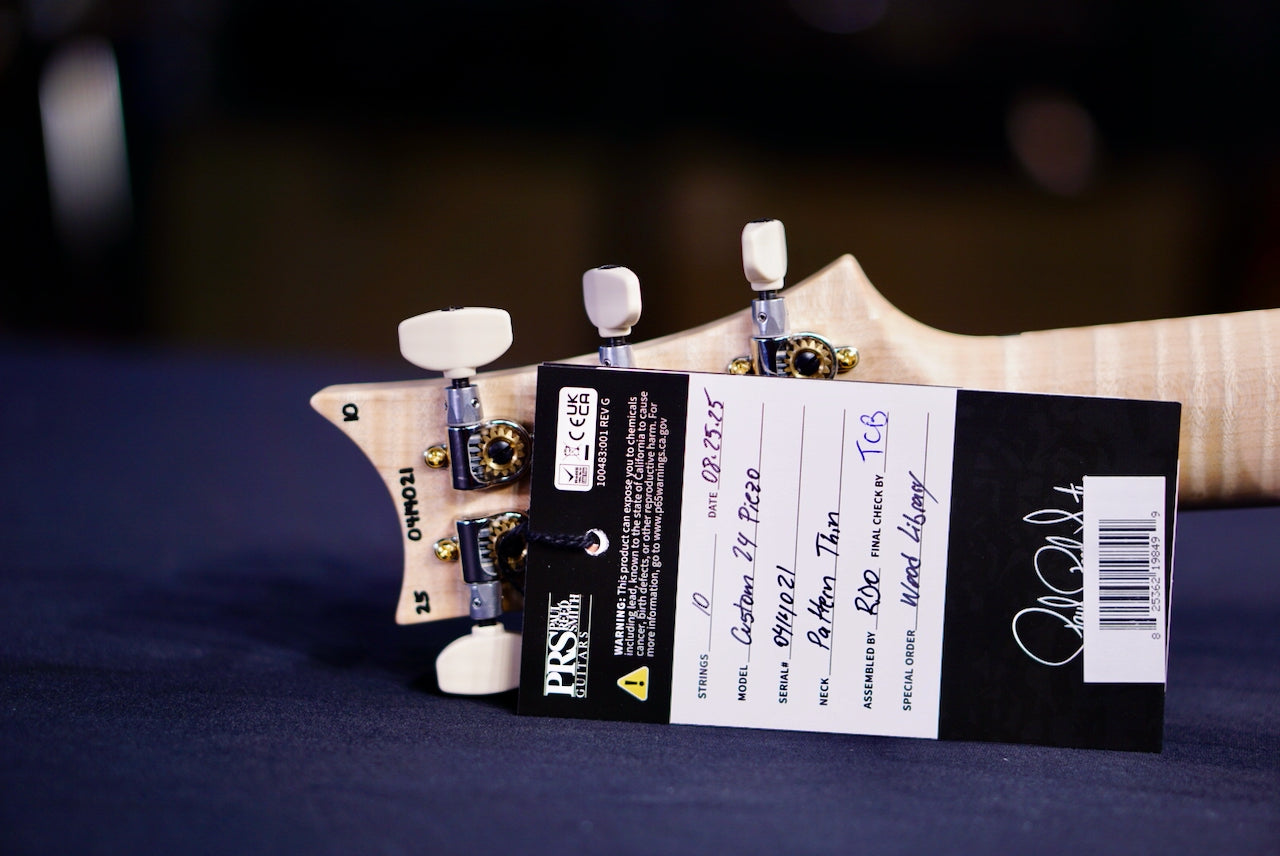 PRS Custom 24 Piezo Wood Library Artist Neck Blue Fade 0414021