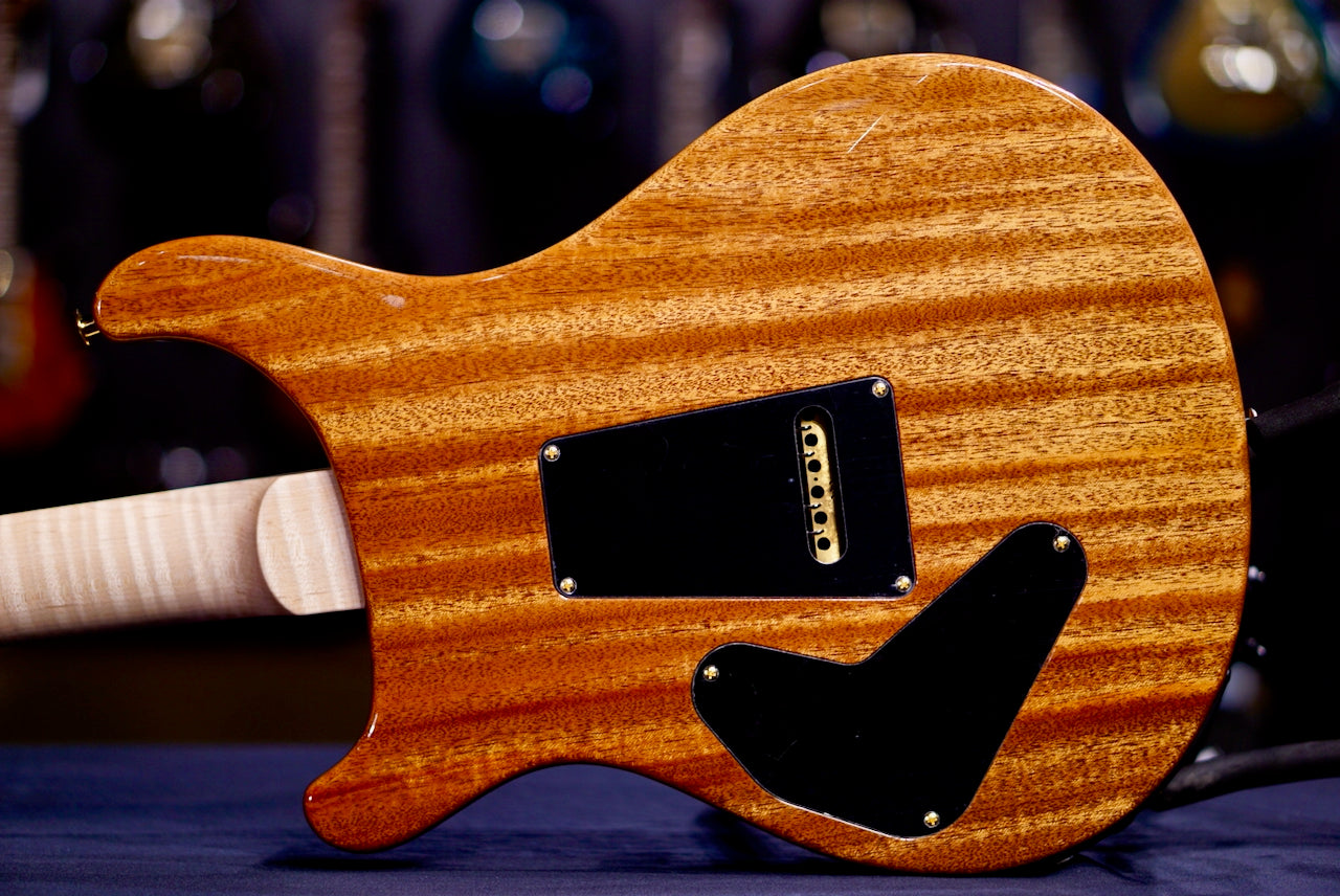 PRS Custom 24 Piezo Wood Library Artist Neck Fire Red / Gray Black Fade 0414025