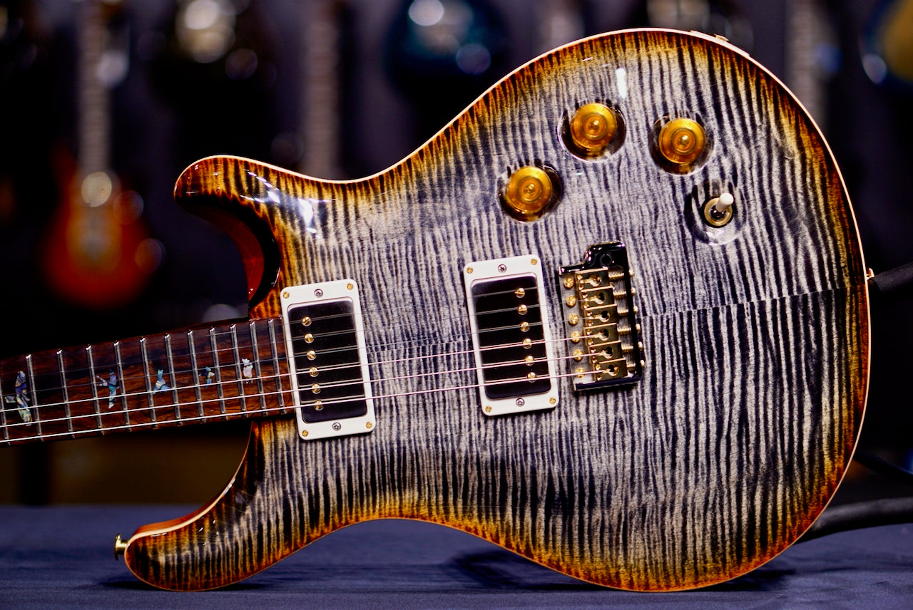 RESERVED PRS DGT Wood Library Burnt Maple Leaf Stain Flame neck 0413766