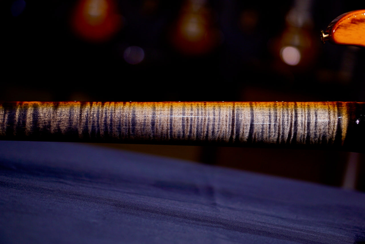 RESERVED PRS DGT Wood Library Burnt Maple Leaf Stain Flame neck 0413766