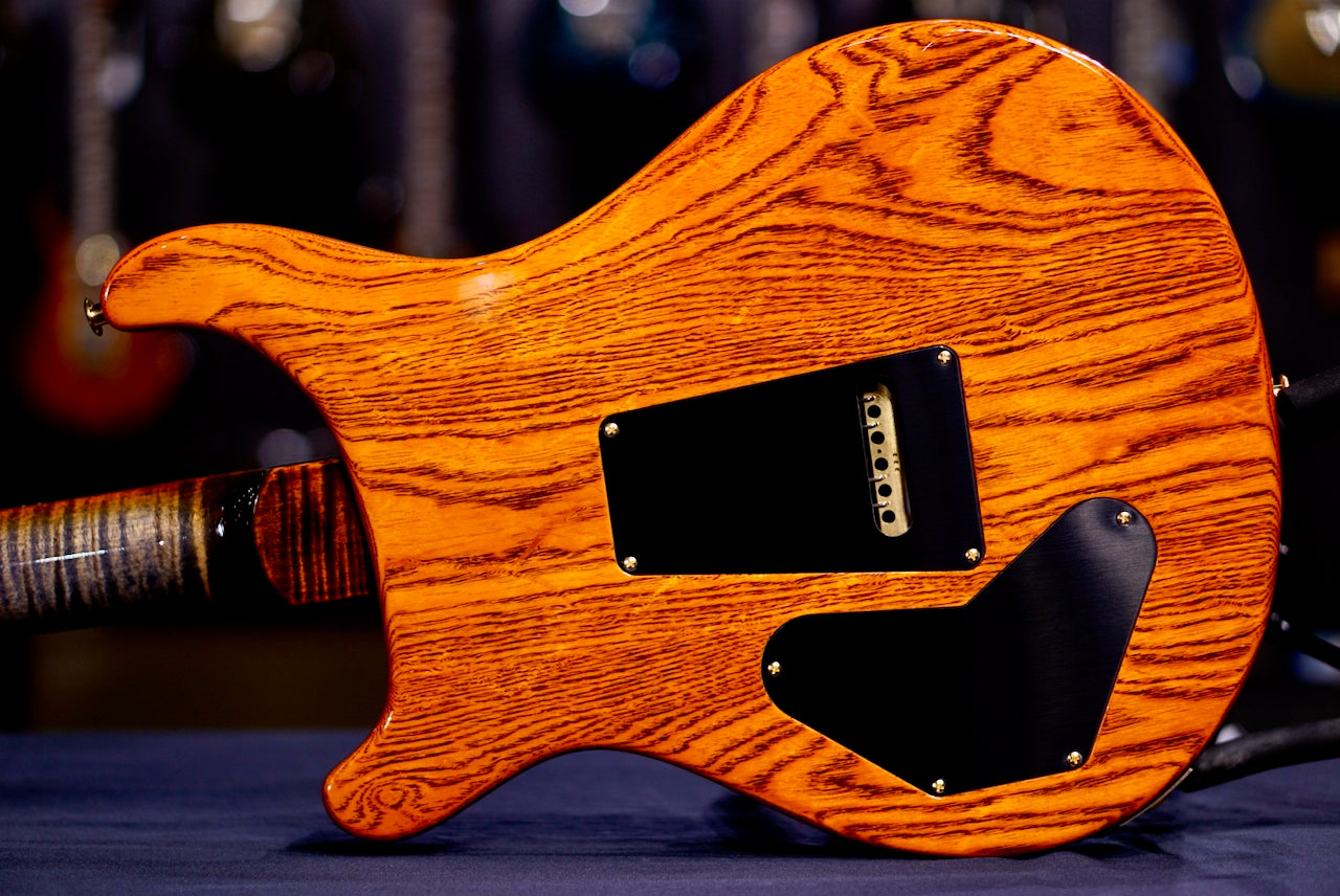 RESERVED PRS DGT Wood Library Burnt Maple Leaf Stain Flame neck 0413766