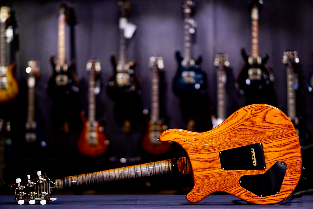 RESERVED PRS DGT Wood Library Burnt Maple Leaf Stain Flame neck 0413766