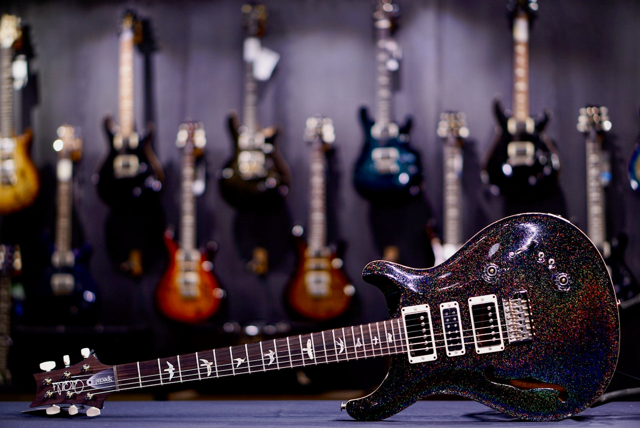 PRS Special Semi Hollow Black rainbow holo flakes 0412195
