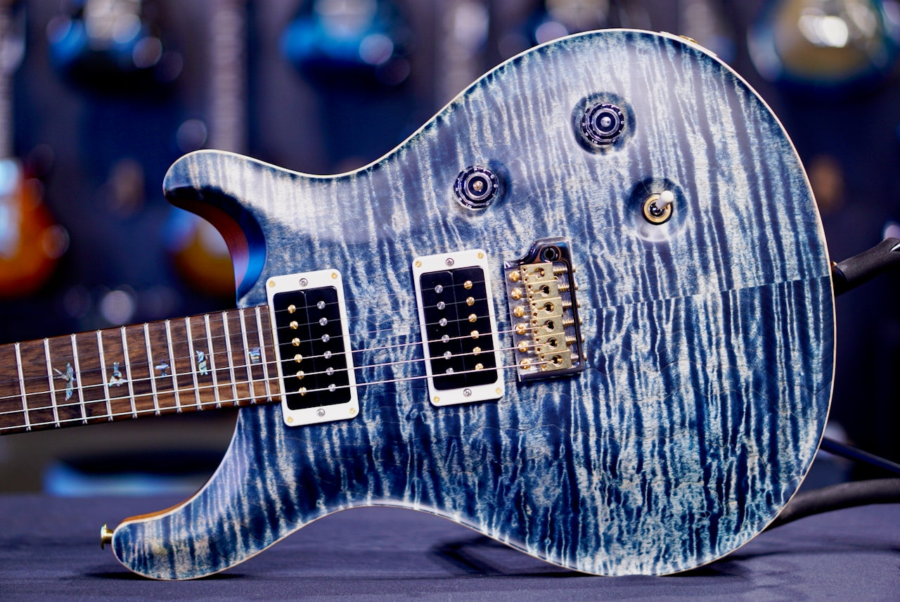 PRS Custom 24 Wood Library Faded Whale Blue Satin Stain Neck 0410573