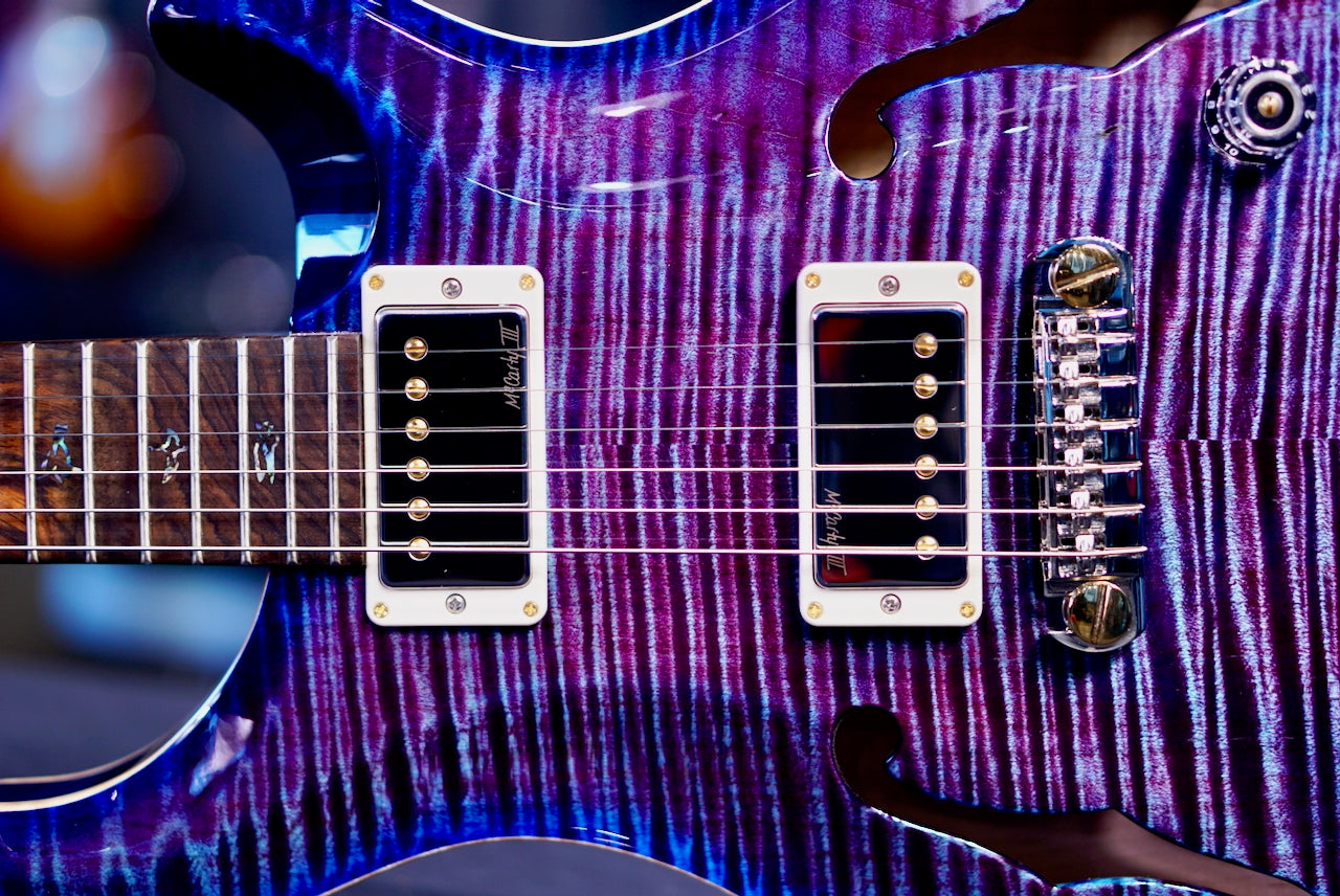 PRS Hollowbody II Piezo Wood Library Violet Blue Burst Rosewood Neck 0411084