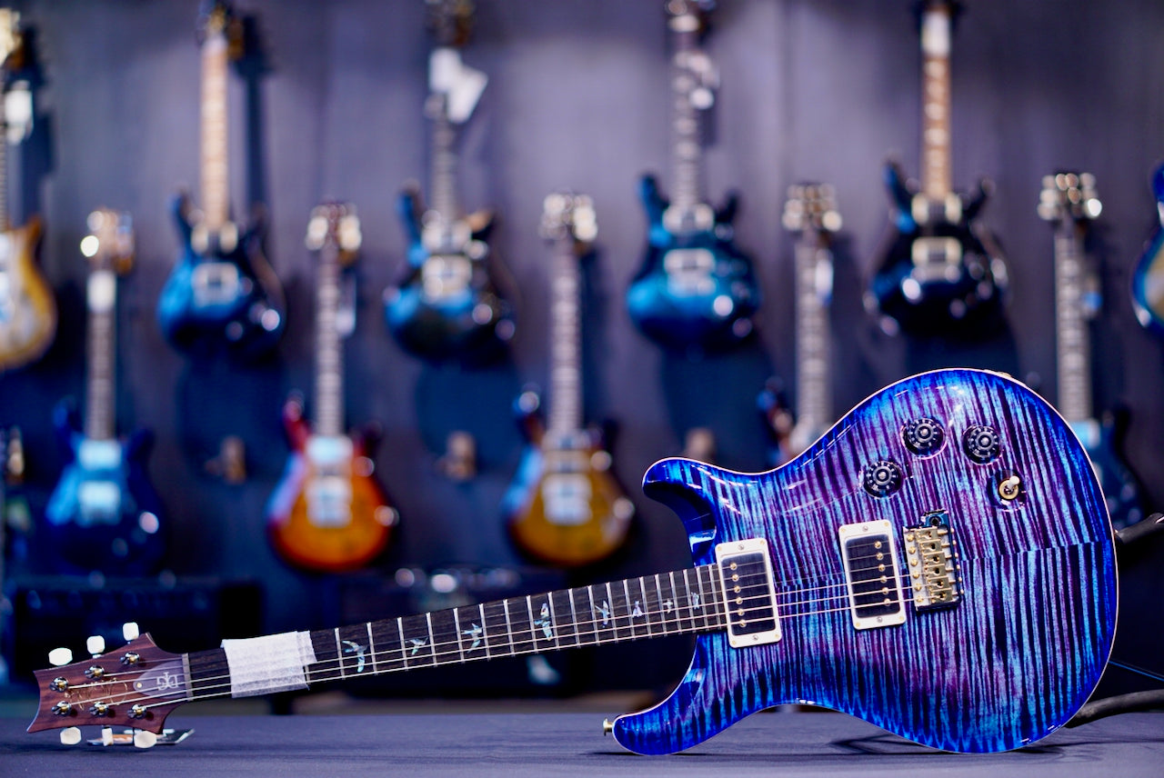PRS DGT Wood Library Violet Blue Burst rosewood neck 0413095