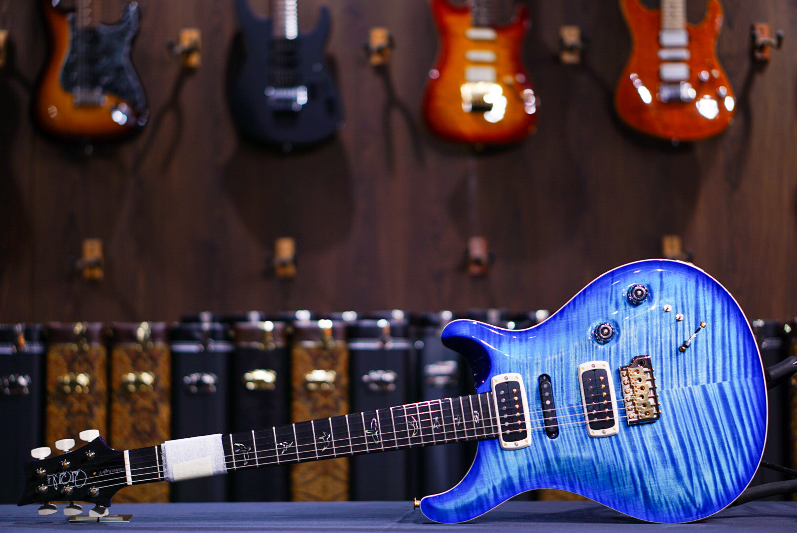 PRS Modern eagle V wood library Faded Blue Burst 0387192