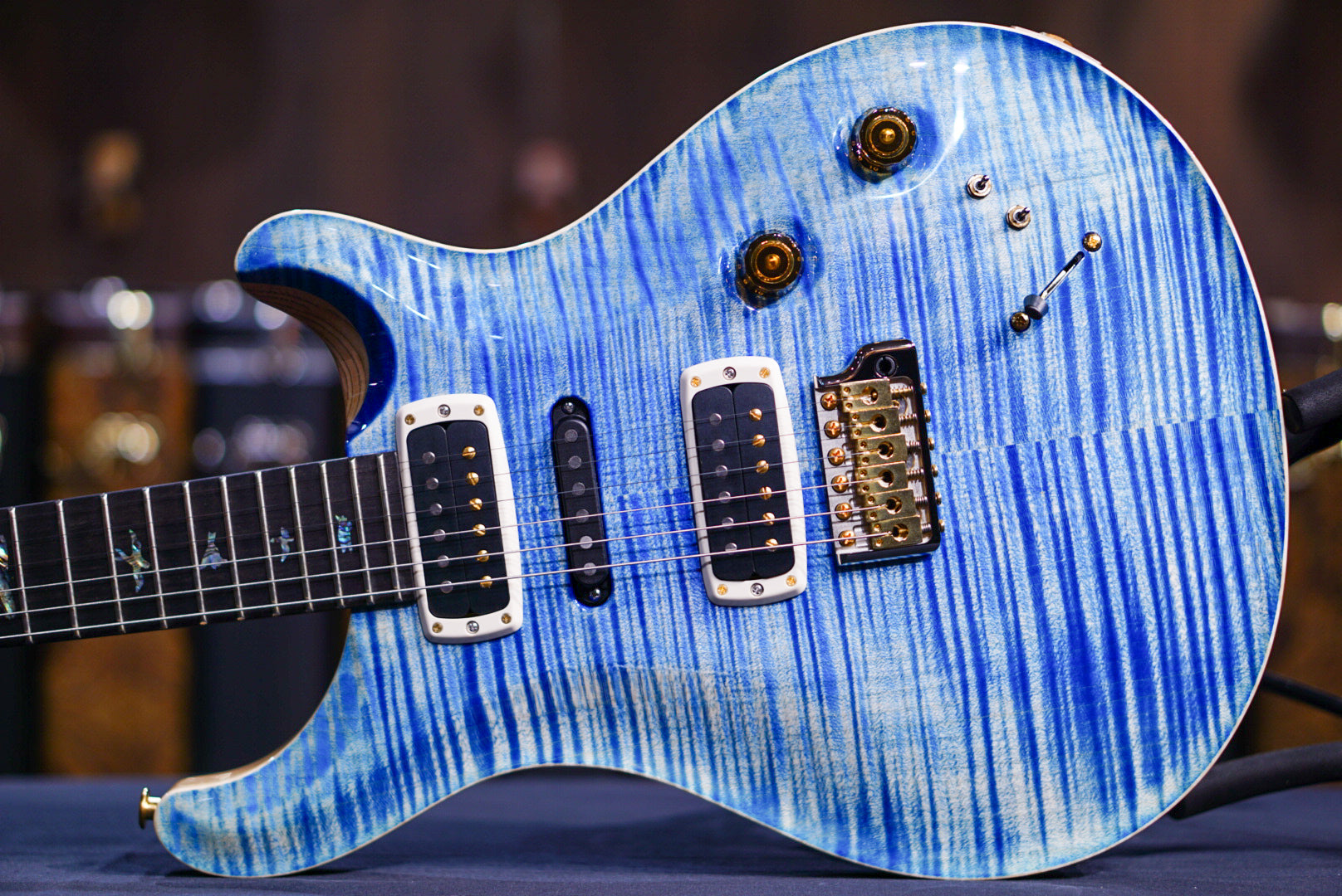 PRS Modern eagle V wood library Faded Blue Jean 0388890