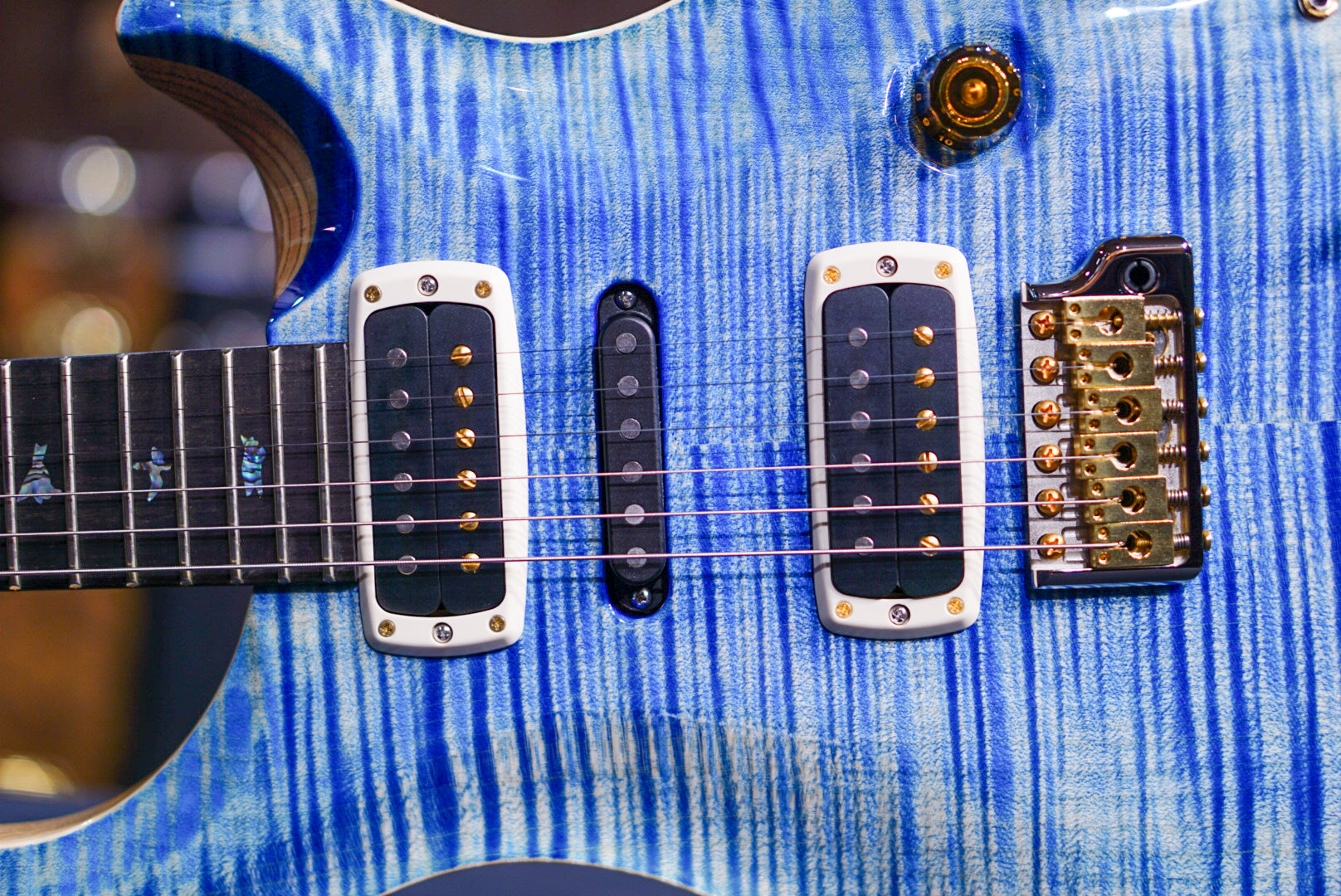 PRS Modern eagle V wood library Faded Blue Jean 0388890