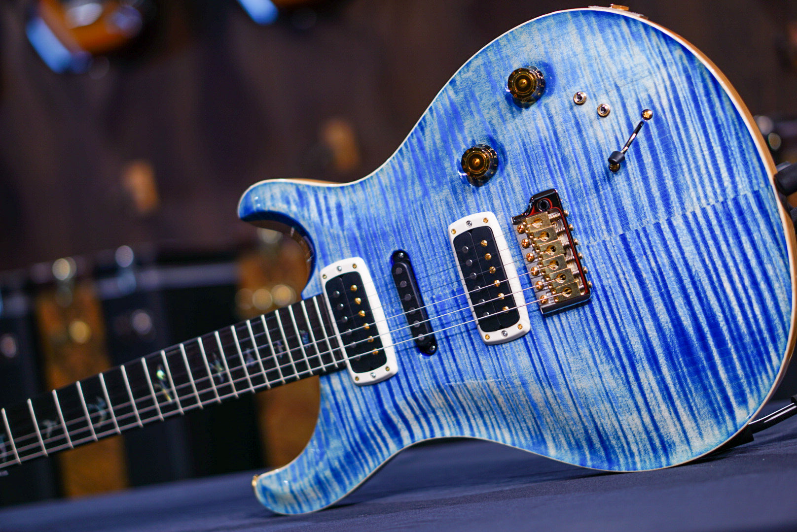 PRS Modern eagle V wood library Faded Blue Jean 0388890