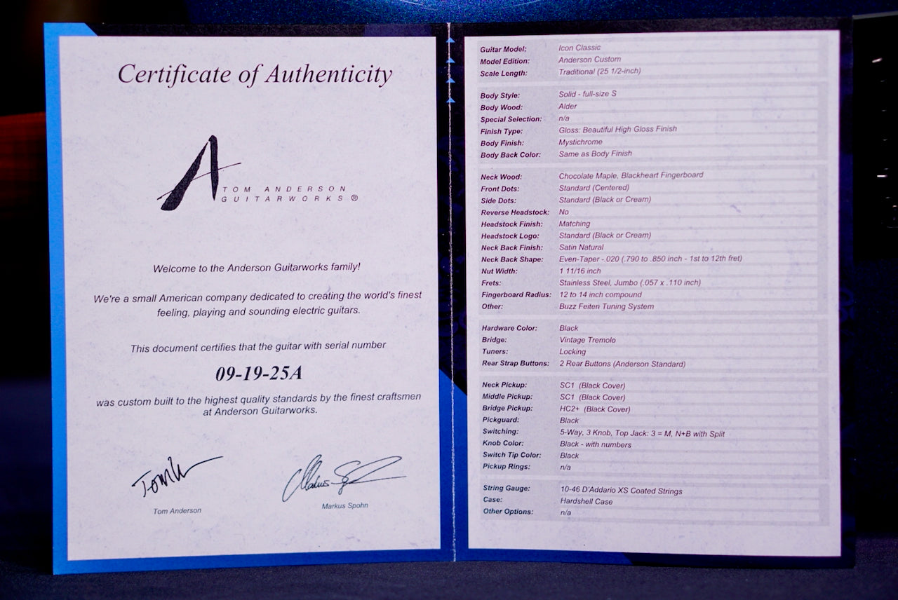 Anderson Icon Classic Mystichrome  * 09-19-25A *