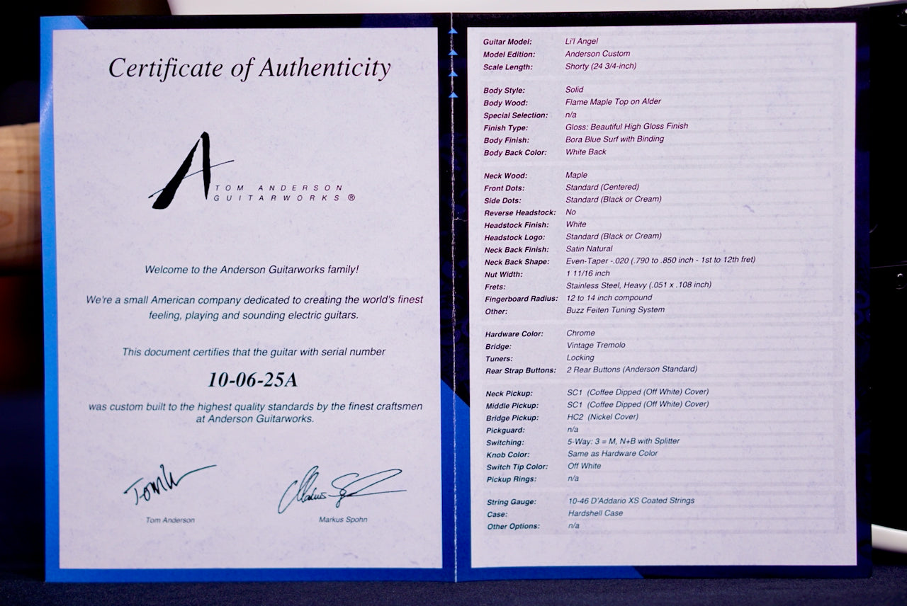 Anderson Li'l Angel * 10-06-25A * Bora Blue Surf 10-06-25A