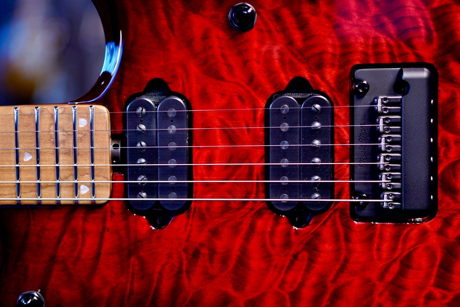 Ernie Ball Music Man JP15 Red Tide Quilt H09962