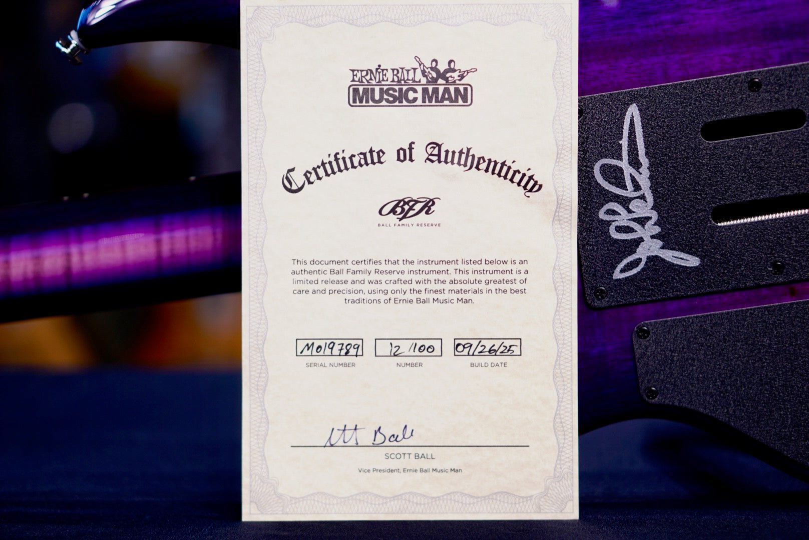 Ernie Ball Music Man BFR Majesty 6-String - Wolf's Bane M019789