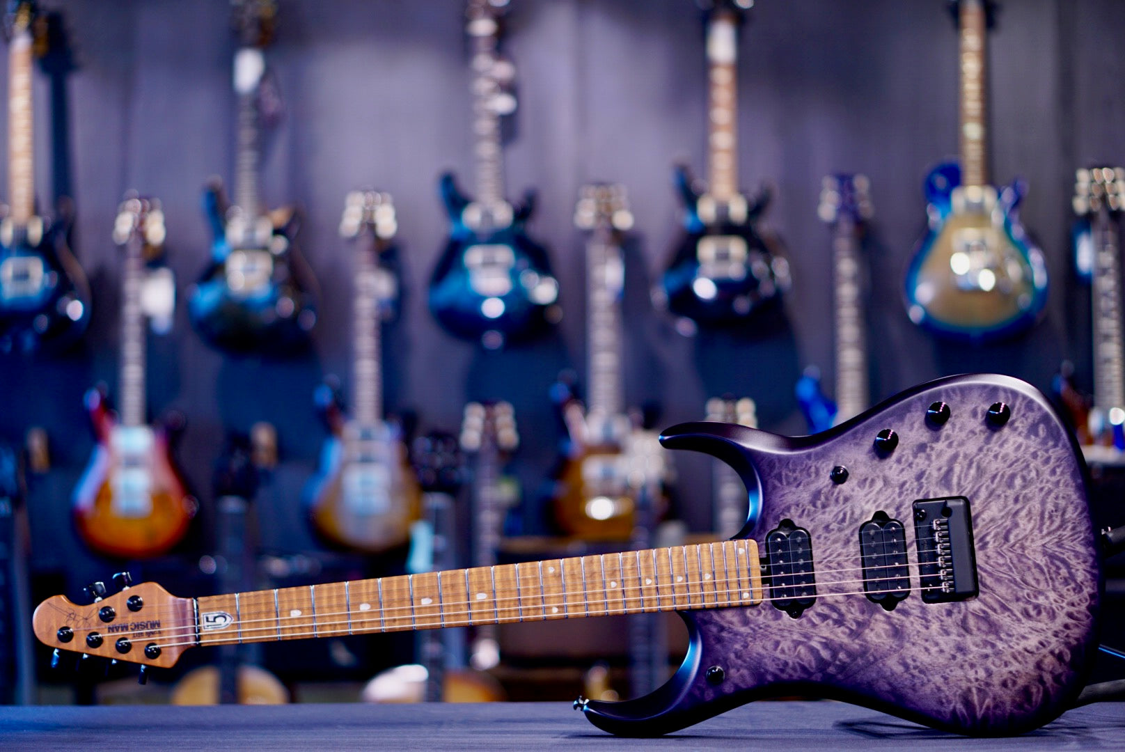 Ernie Ball Music Man JP15 Translucent Black Quilt H09853