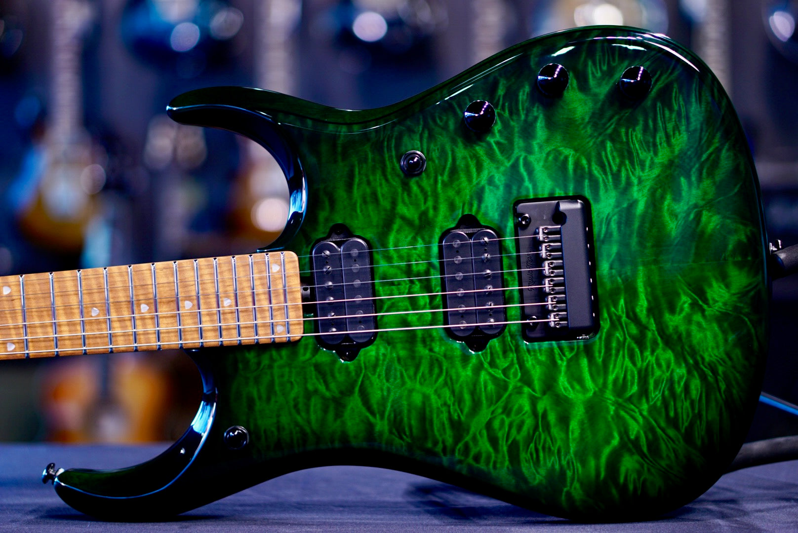 Ernie Ball Music Man JP15 Green Tiger Quilt H08459