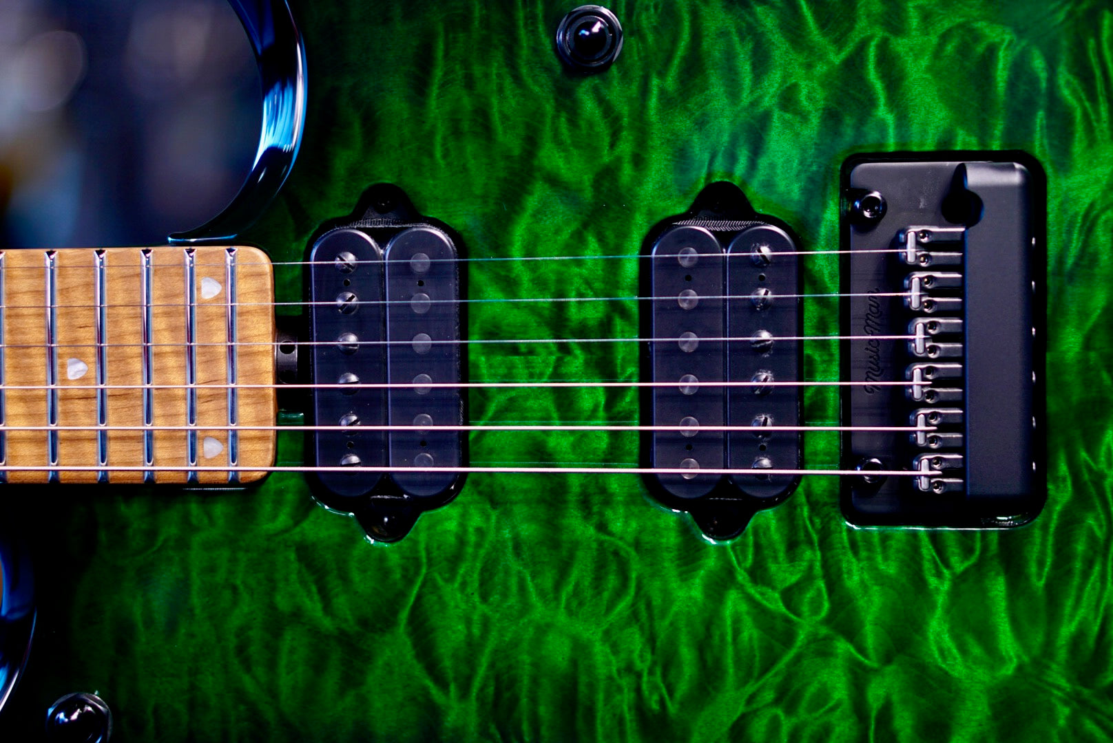Ernie Ball Music Man JP15 Green Tiger Quilt H08459
