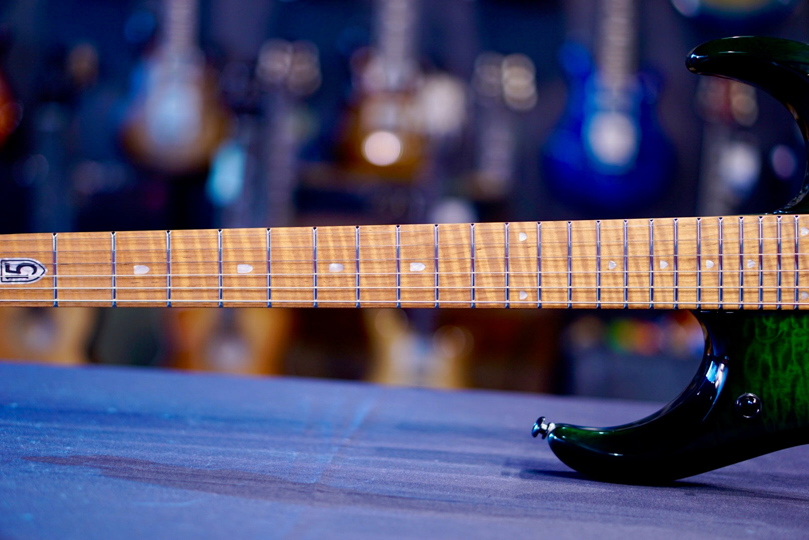 Ernie Ball Music Man JP15 Green Tiger Quilt H08459