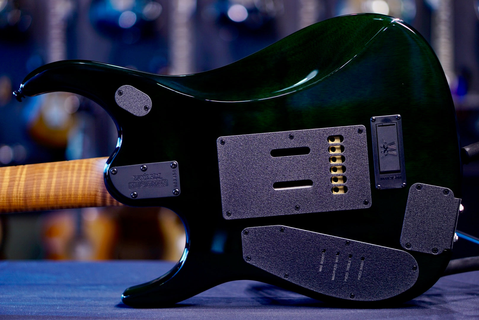 Ernie Ball Music Man JP15 Green Tiger Quilt H08459