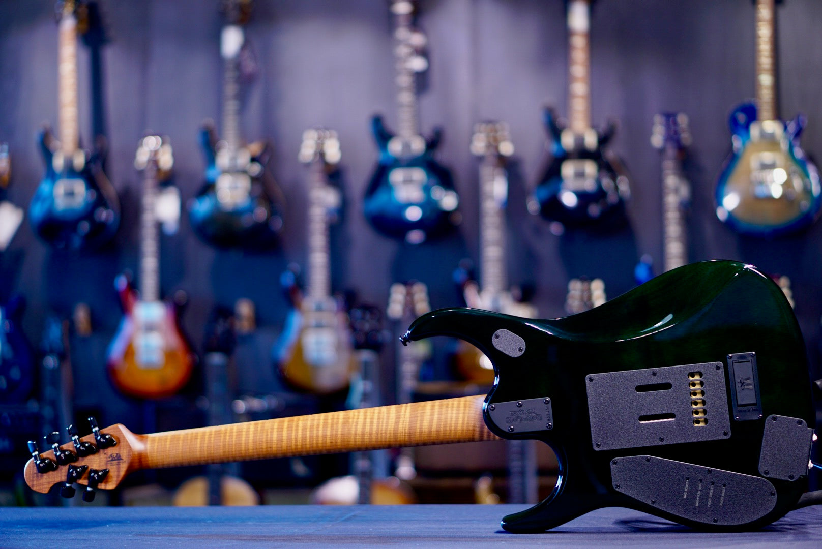 Ernie Ball Music Man JP15 Green Tiger Quilt H08459