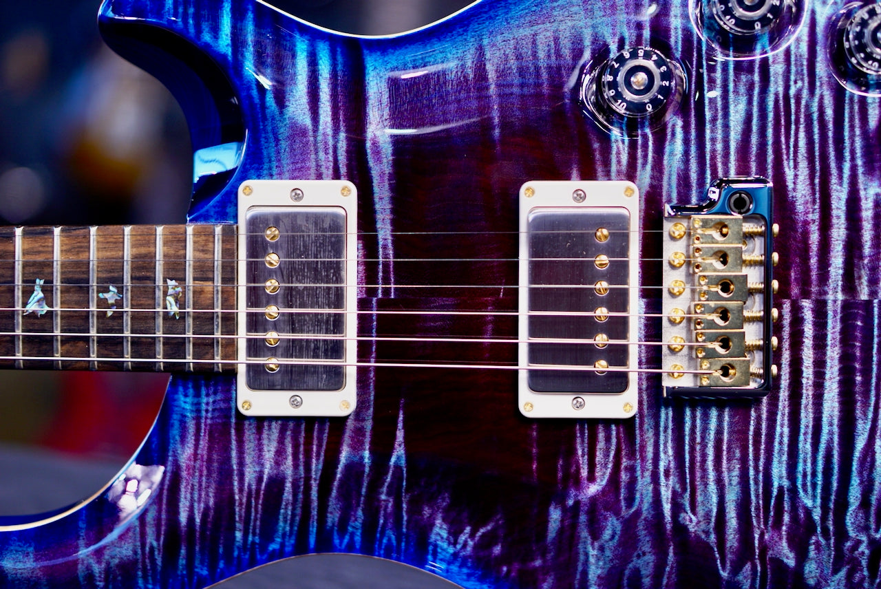 PRS DGT Wood Library Violet Blue Burst Flame Neck 0410280