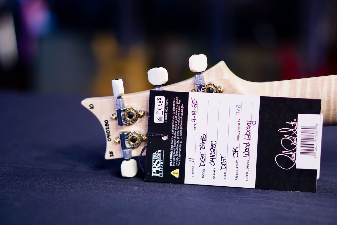 PRS DGT Wood Library Violet Blue Burst Flame Neck 0410280