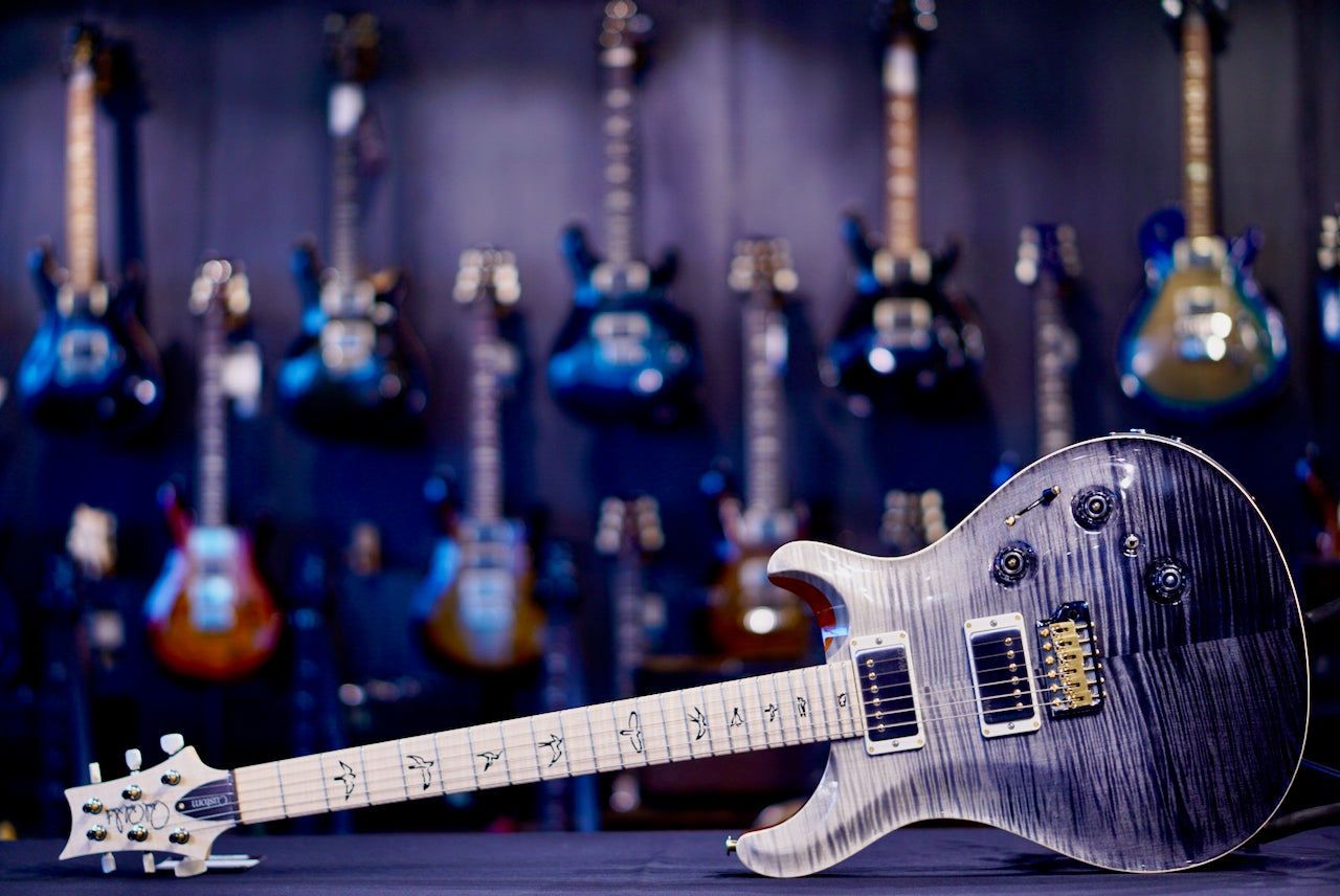 PRS Custom 24 Piezo Wood Library Artist Neck Gray Black Fade 0414185