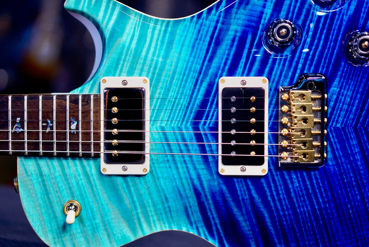 PRS Tremonti Wood Library Artist Neck Custom Blue Fade white back 0413758