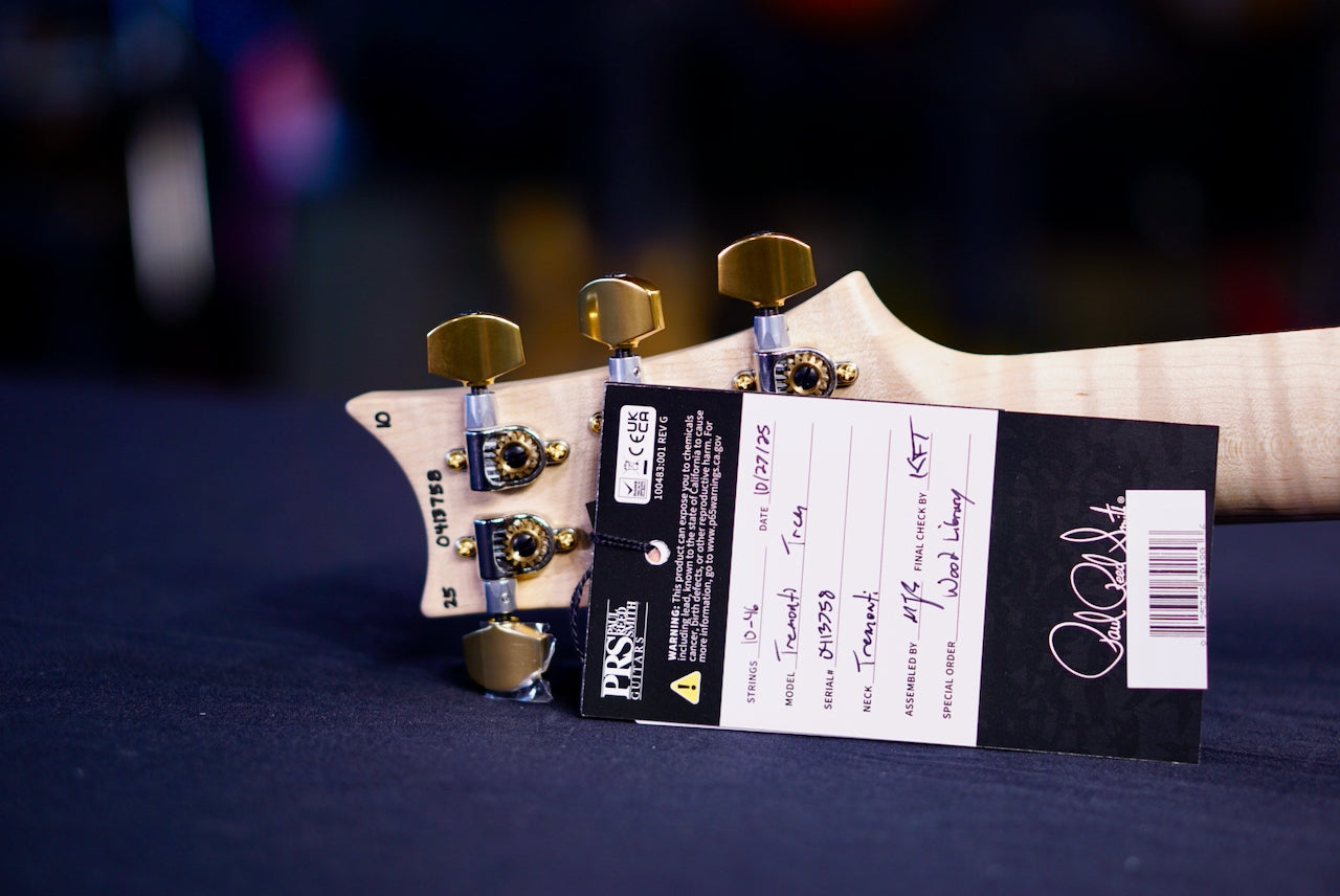 PRS Tremonti Wood Library Artist Neck Custom Blue Fade white back 0413758