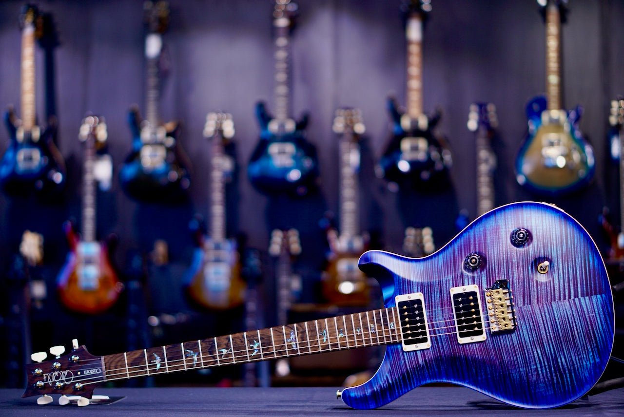 PRS Custom 24 Wood Library Violet Blue Burst Satin Rosewood Neck 0413085