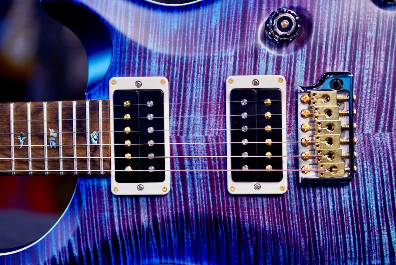 PRS Custom 24 Wood Library Violet Blue Burst Satin Rosewood Neck 0413085