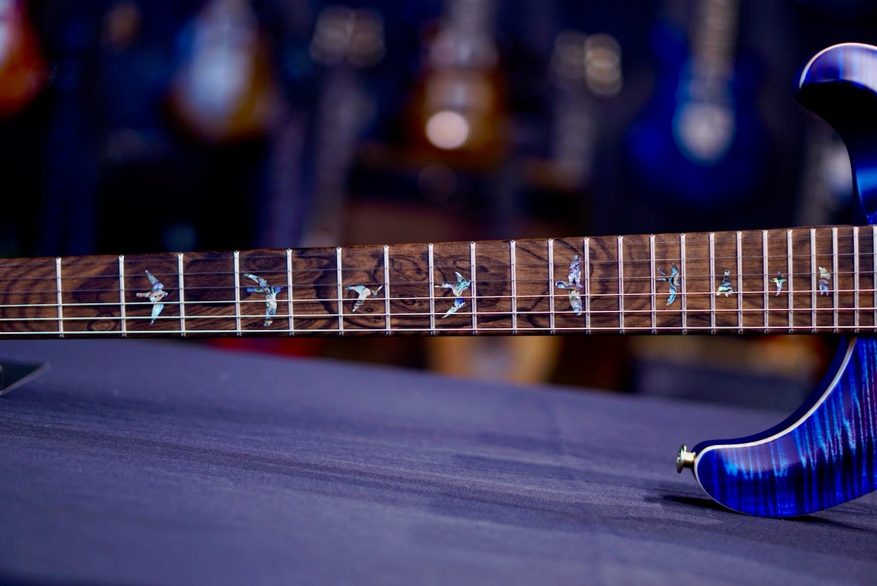 PRS Custom 24 Wood Library Violet Blue Burst Satin Rosewood Neck 04130